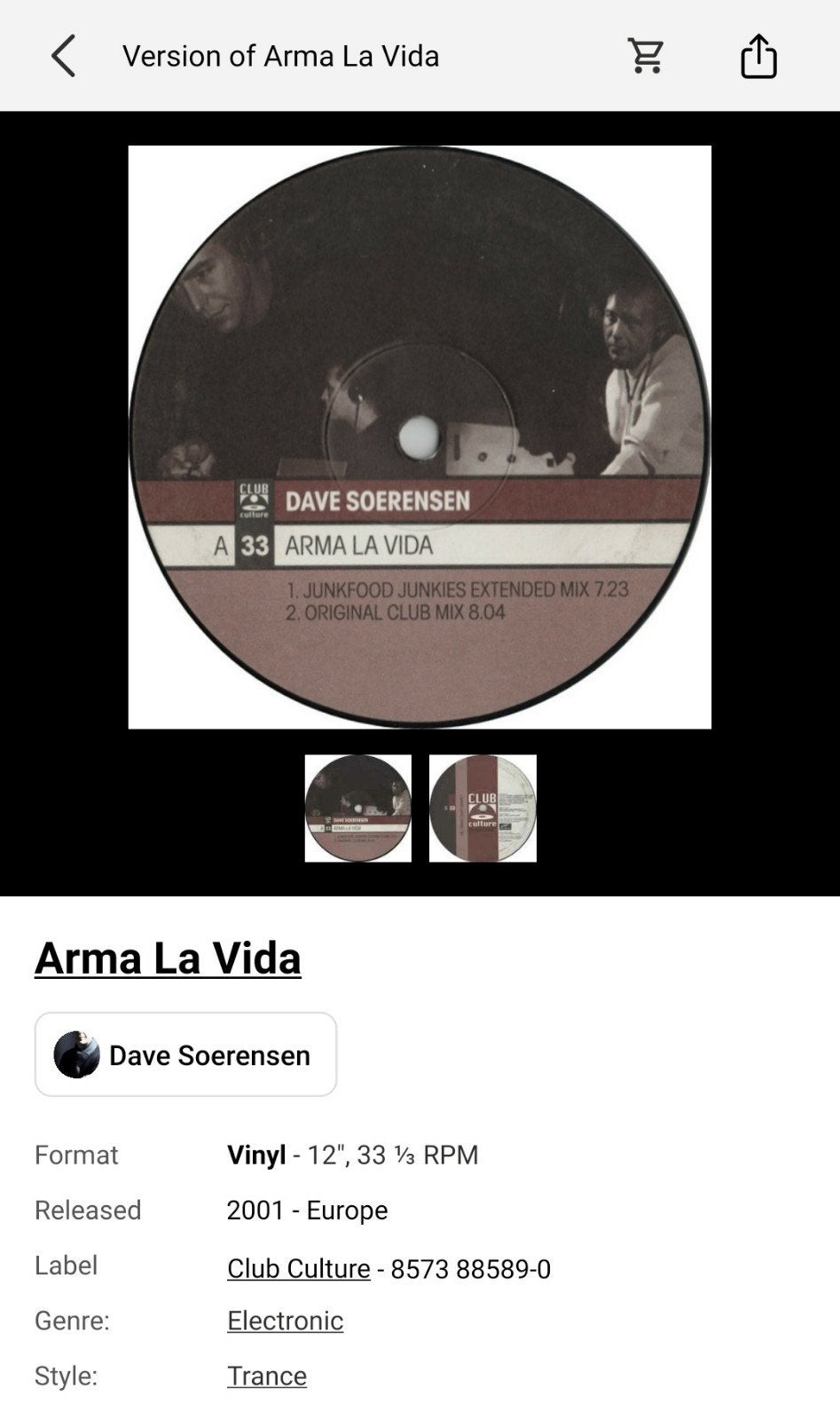 12" vinylplaat, Dave Soerensen -arma la vida-, Ophalen of Verzenden, Gebruikt, 12 inch