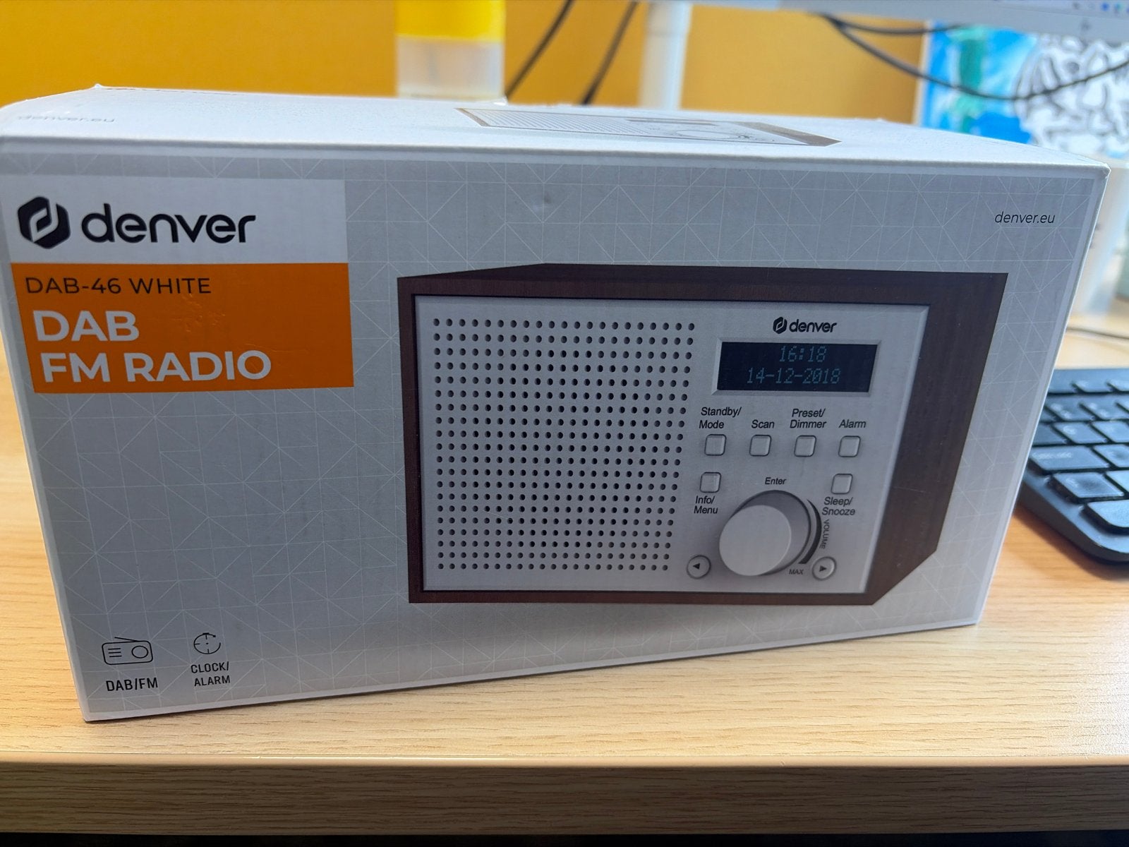 Denver DAB-46 White DAB FM Radio - Nieuw in doos, Ophalen of Verzenden, Nieuw, Radio