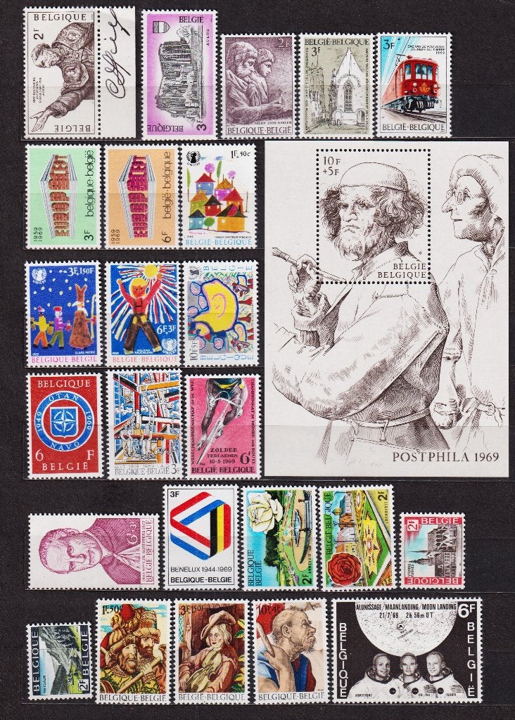 België 1969 volledig jaar met boekjes **, Ophalen, Postfris