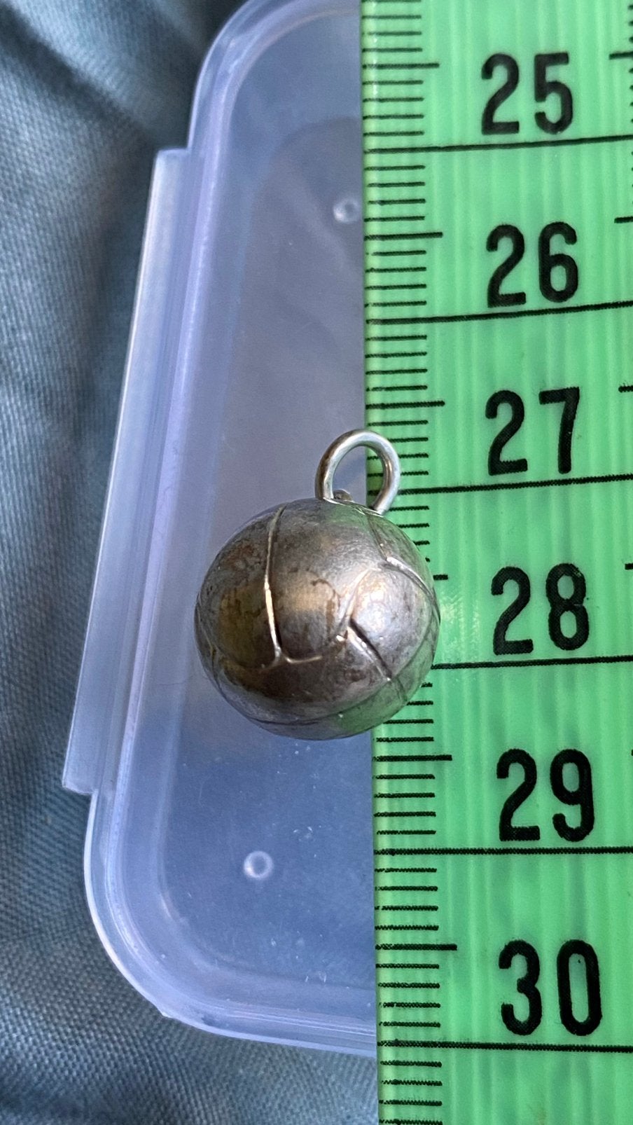 Zilveren bedel kettinghanger bal voetbal voor bedelarmband, Ophalen of Verzenden, Zo goed als nieuw, Zilver