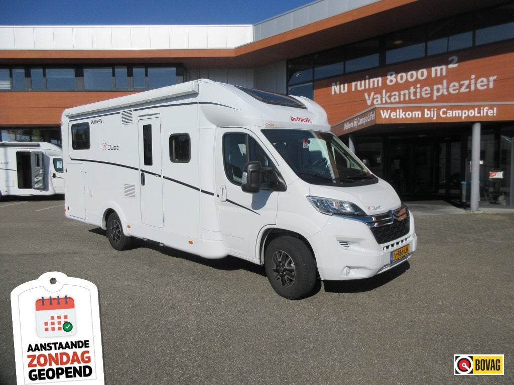 Dethleffs Just 90 7052 EBL ZGAN, NAP, FACE TO FACE, Douche, 7 tot 8 meter, Cassettetoilet, Tot en met 4