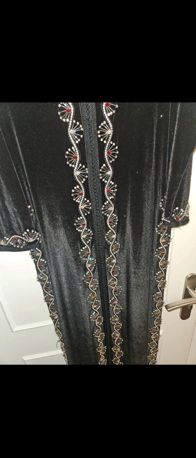 Elegante Zwarte Marokkaanse Jurk - Caftan met Borduurwerk, Kleding | Dames, Jurken, Maat 38/40 (M), Zwart, Ophalen of Verzenden