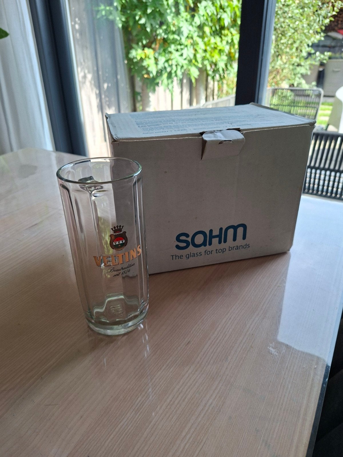 Oktoberfest? Bierpullen merk Sahm met Veltins opdruk, Ophalen, Zo goed als nieuw, Overige merken, Glas