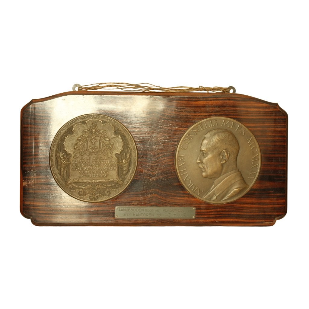 BRONZEN PLAQUETTE J.C. Wienecke ABRAHAM CORNELIS MEES, Ophalen of Verzenden
