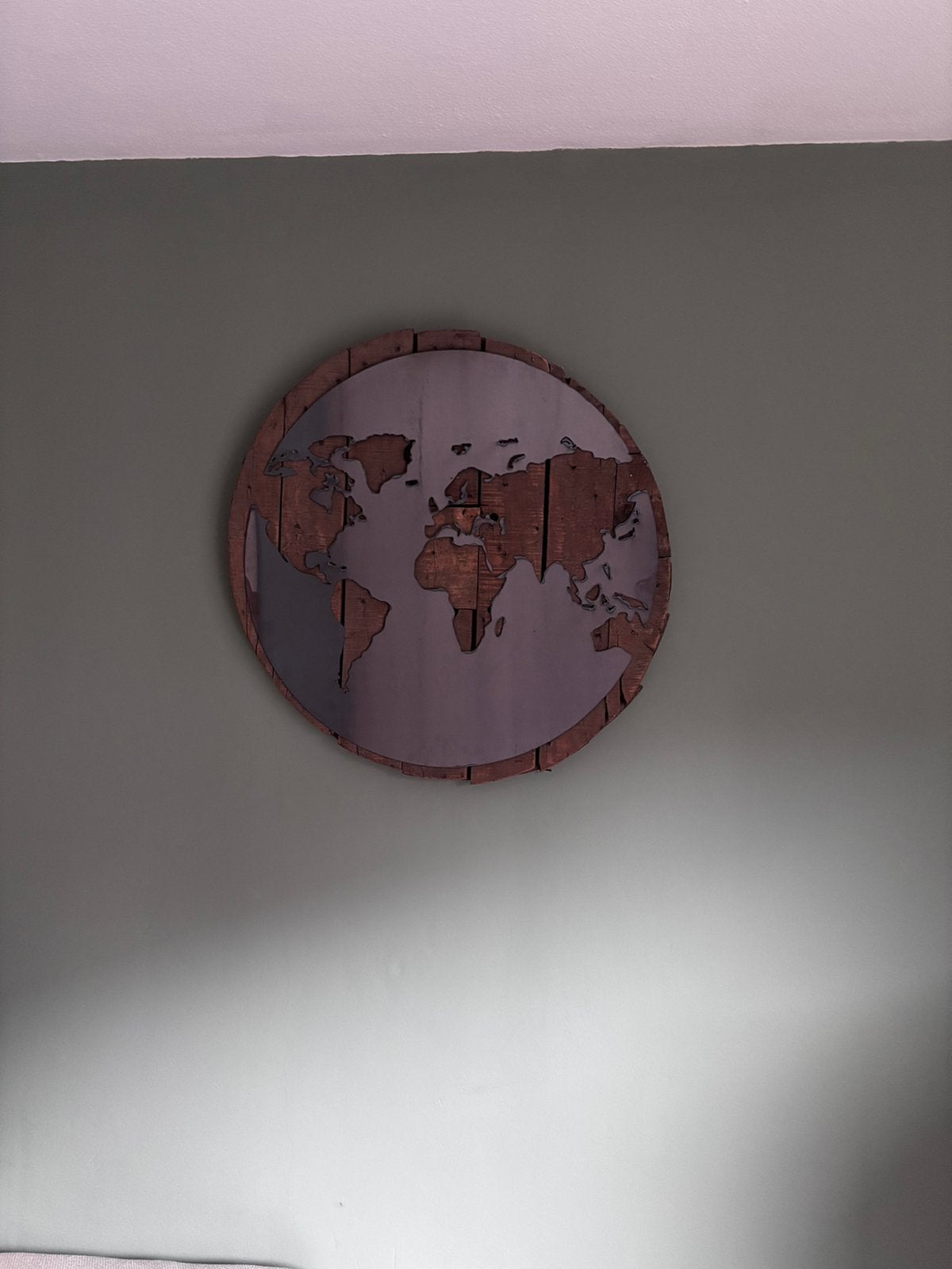 Wanddecoratie wereldbol, Ophalen, Zo goed als nieuw