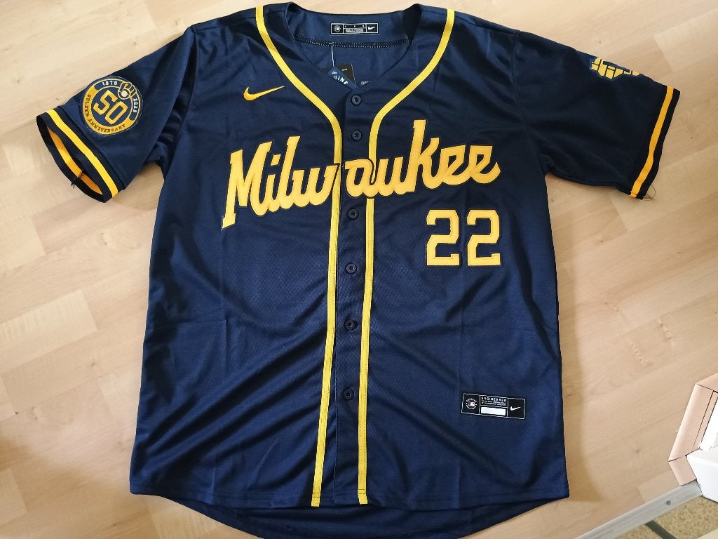 Milwaukee Brewers Jersey Yelich maat: M, Sport en Fitness, Ophalen of Verzenden, Nieuw, Honkbal, Kleding