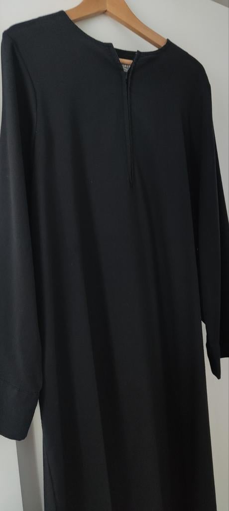 Linnen Abaya zwart, Ophalen of Verzenden, Zo goed als nieuw, Maat 46/48 (XL) of groter, Zwart