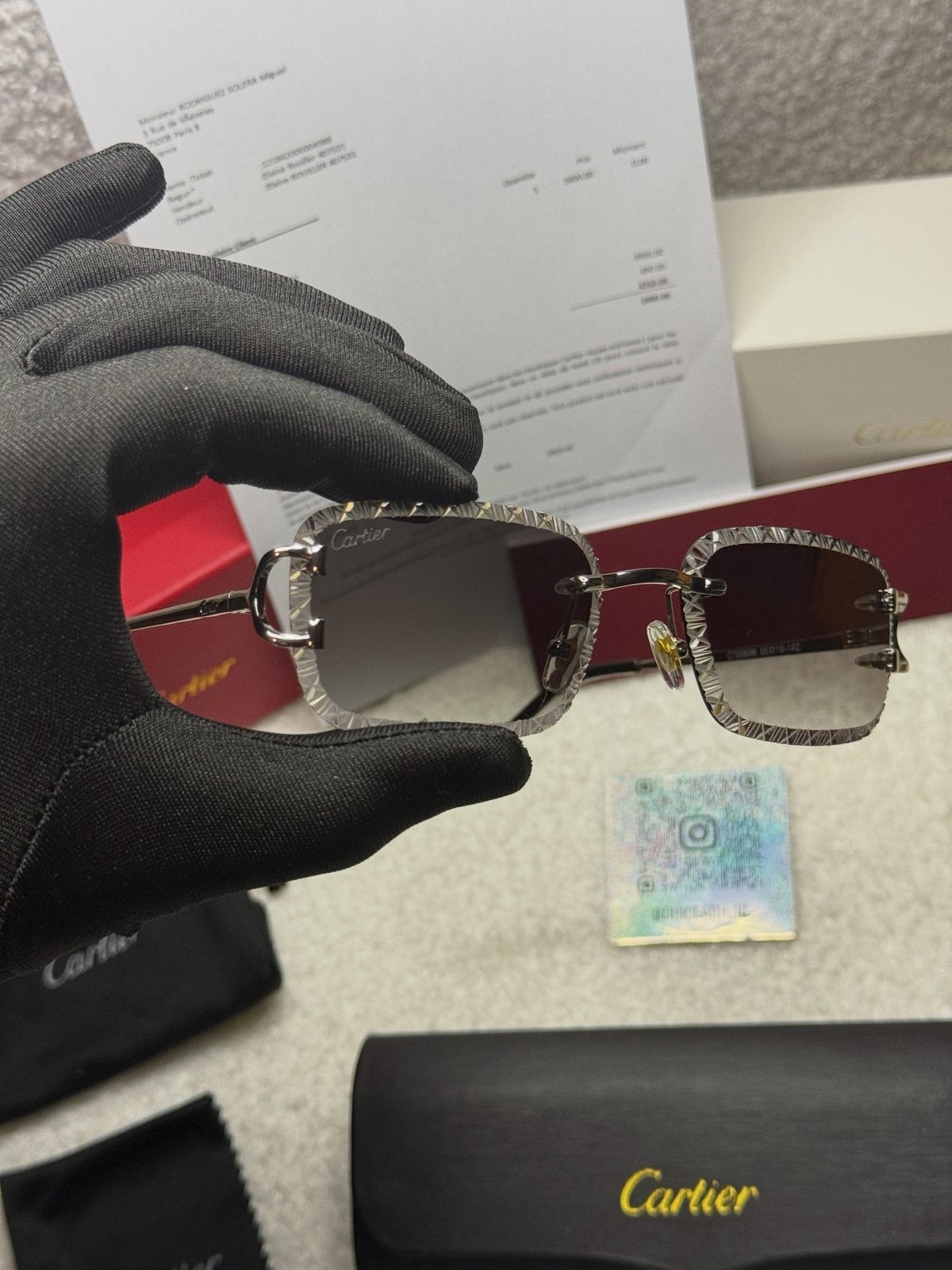 Cartier Diamond cut zonnebril, Ophalen of Verzenden, Zo goed als nieuw, Overige kleuren, Ray-Ban