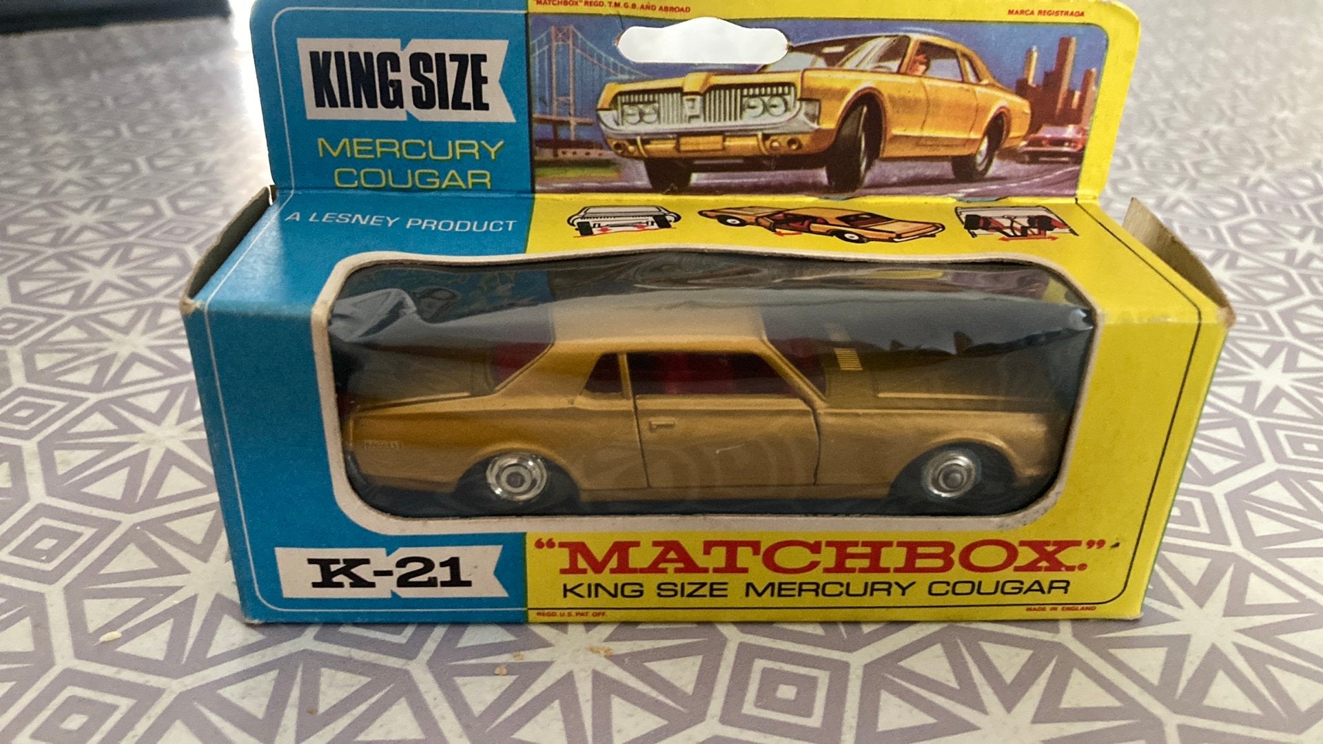 Matchbox k21 mercury Orginal box, Antiek en Kunst, Antiek | Speelgoed, Ophalen of Verzenden