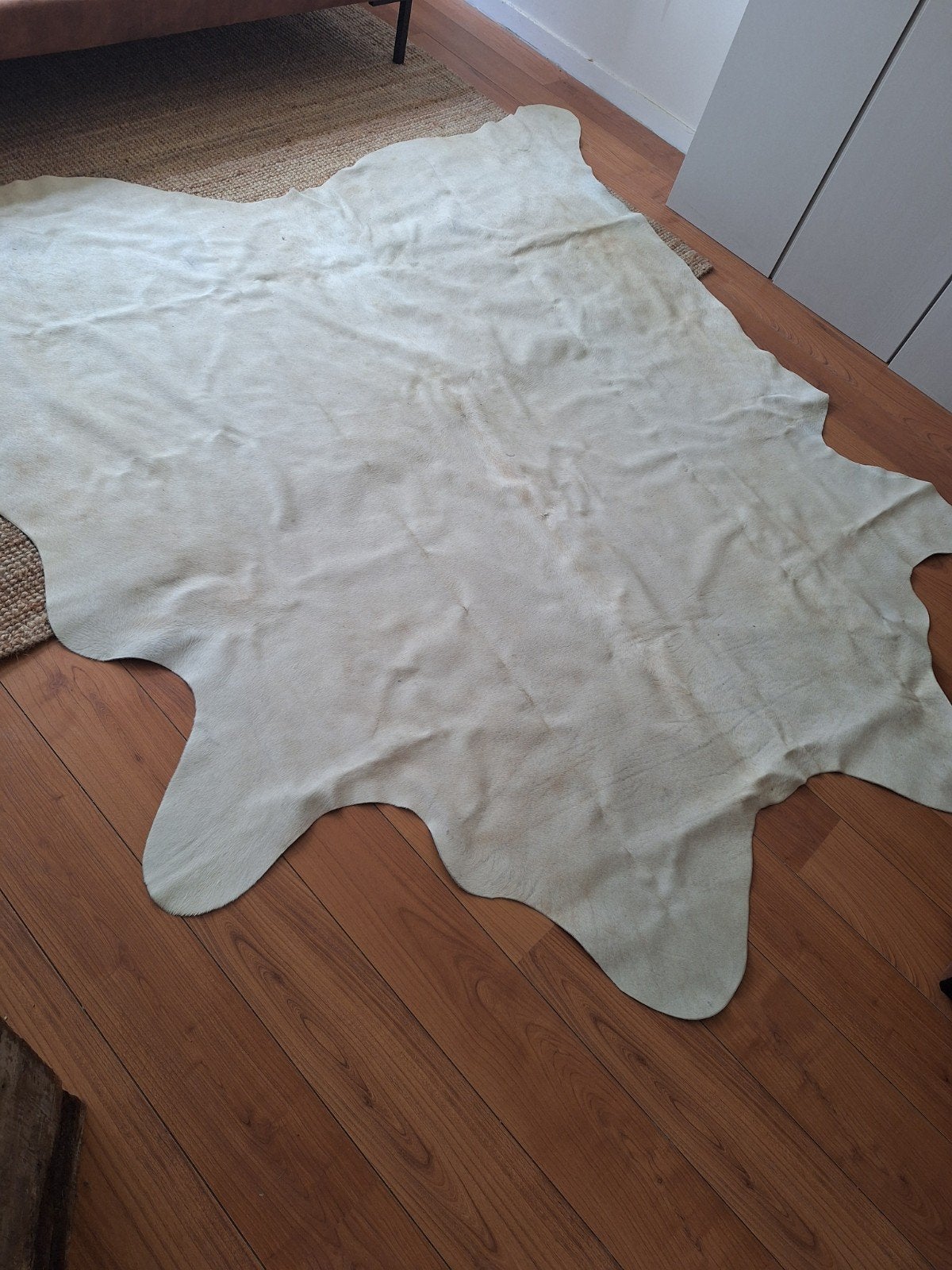 Mooi koeienhuid kleed 200 x 230 cm - zo goed als nieuw, Ophalen, Crème, 200 cm of meer, Zo goed als nieuw