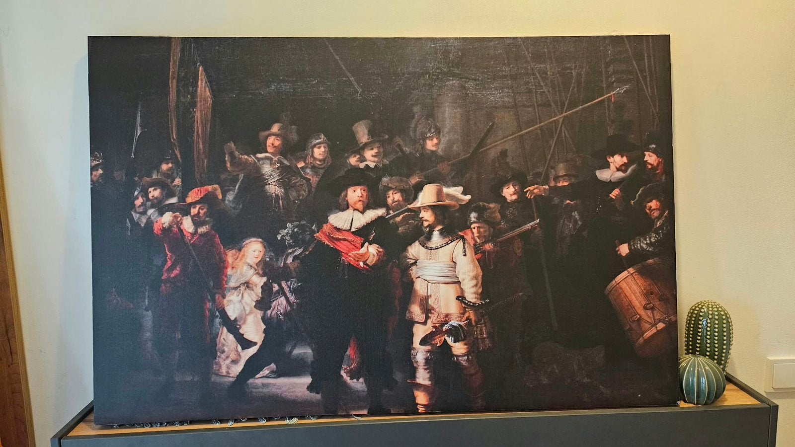 De Nachtwacht op canvas, Antiek en Kunst, Ophalen