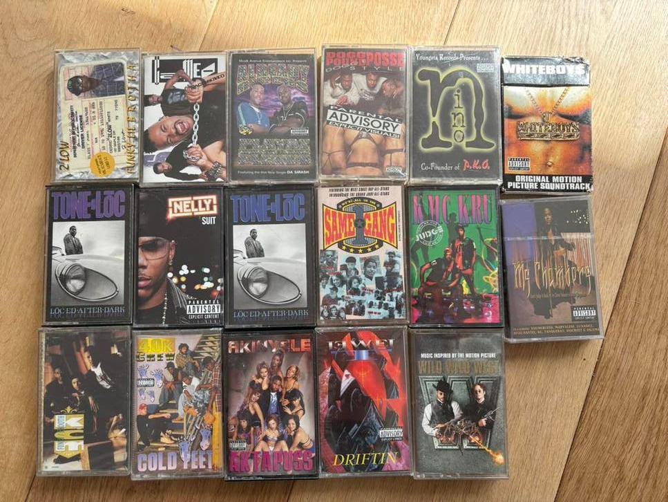 UITVERKOOP! Hip hop cassettes rap, Ophalen of Verzenden, Zo goed als nieuw, Hiphop en Rap, 2 t/m 25 bandjes