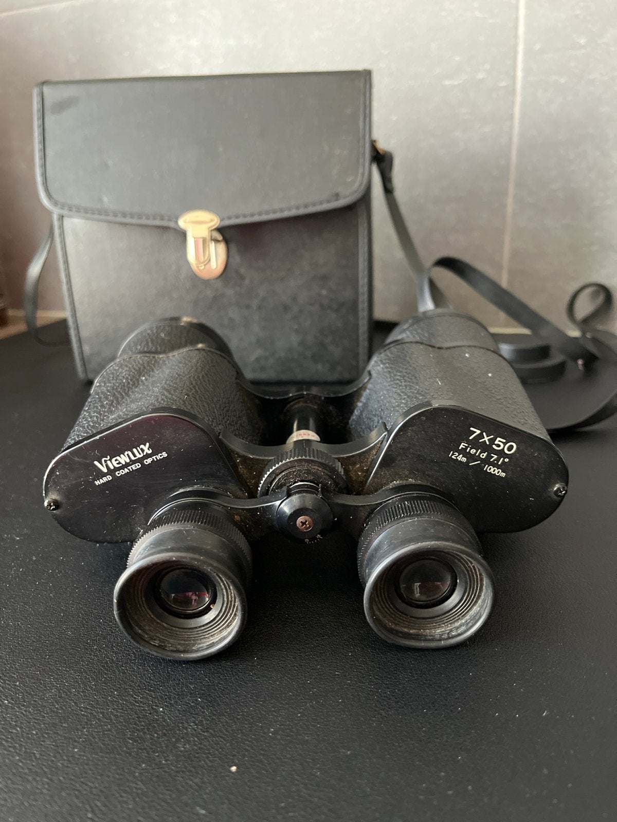 Viewlux 7x50 Verrekijker met Tas, Gebruikt, Minder dan 8x, Met hoes of tas, Porro (met knik)