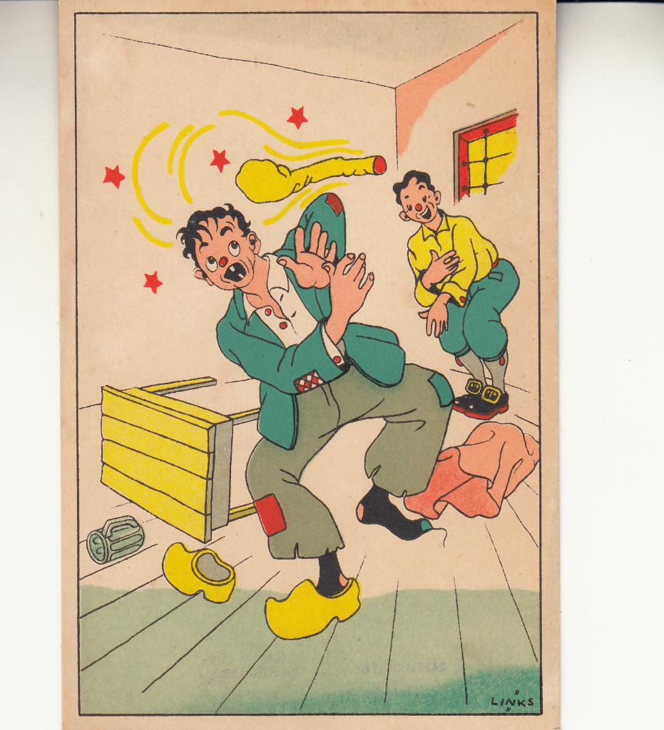 Karel Links                           =0054=, Verzamelen, Ansichtkaarten | Themakaarten, Ophalen of Verzenden, 1940 tot 1960, Ongelopen