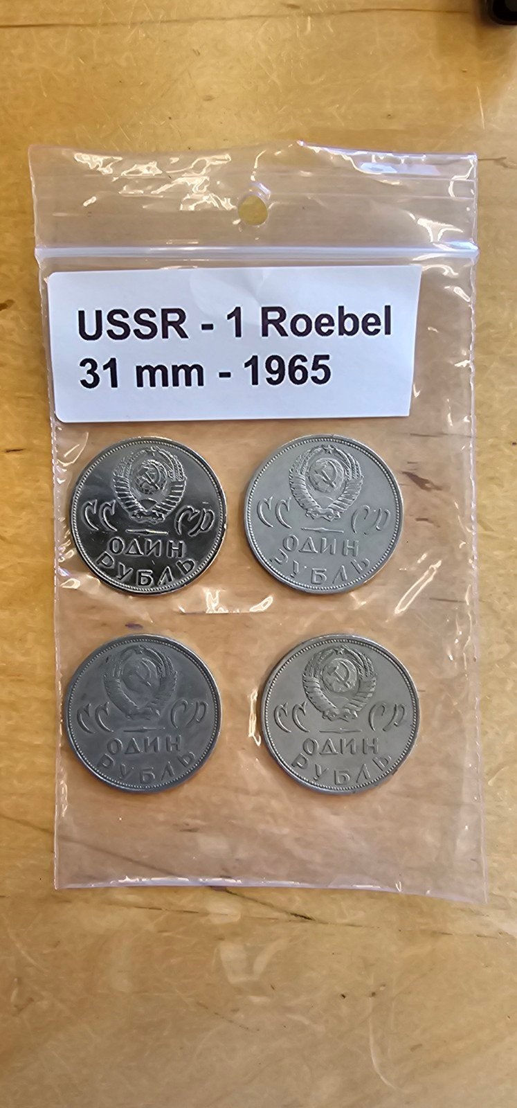 USSR 1 Roebel 1965 - 31 mm (4 munten), Ophalen of Verzenden