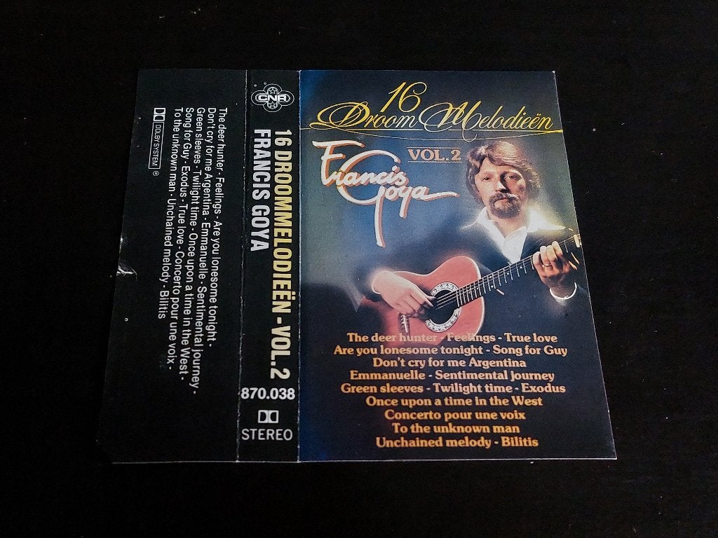 FRANCIS GOYA - 16 DROOM MELODIEËN VOL.2 (MC), 1 bandje, Ophalen of Verzenden, Zo goed als nieuw, Origineel