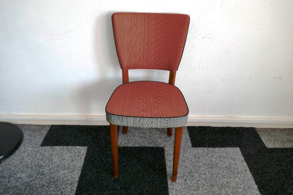 stoel - hout/skai - jaren 50/60, Gebruikt, Overige kleuren, Eén, Ophalen
