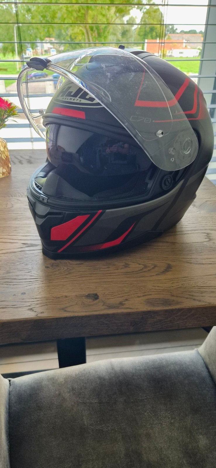 HJC C70 Integraalhelm - Zo goed als nieuw, Motoren, Ophalen