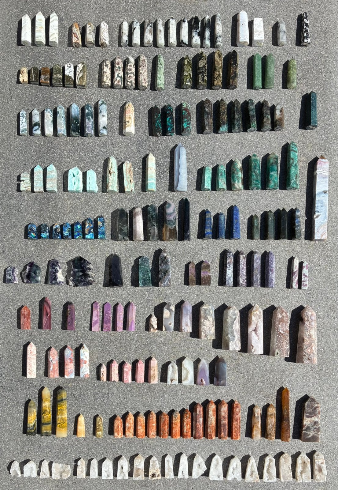 Verschillende edelstenen punten/torens, Sieraden, Tassen en Uiterlijk, Edelstenen, Ophalen of Verzenden