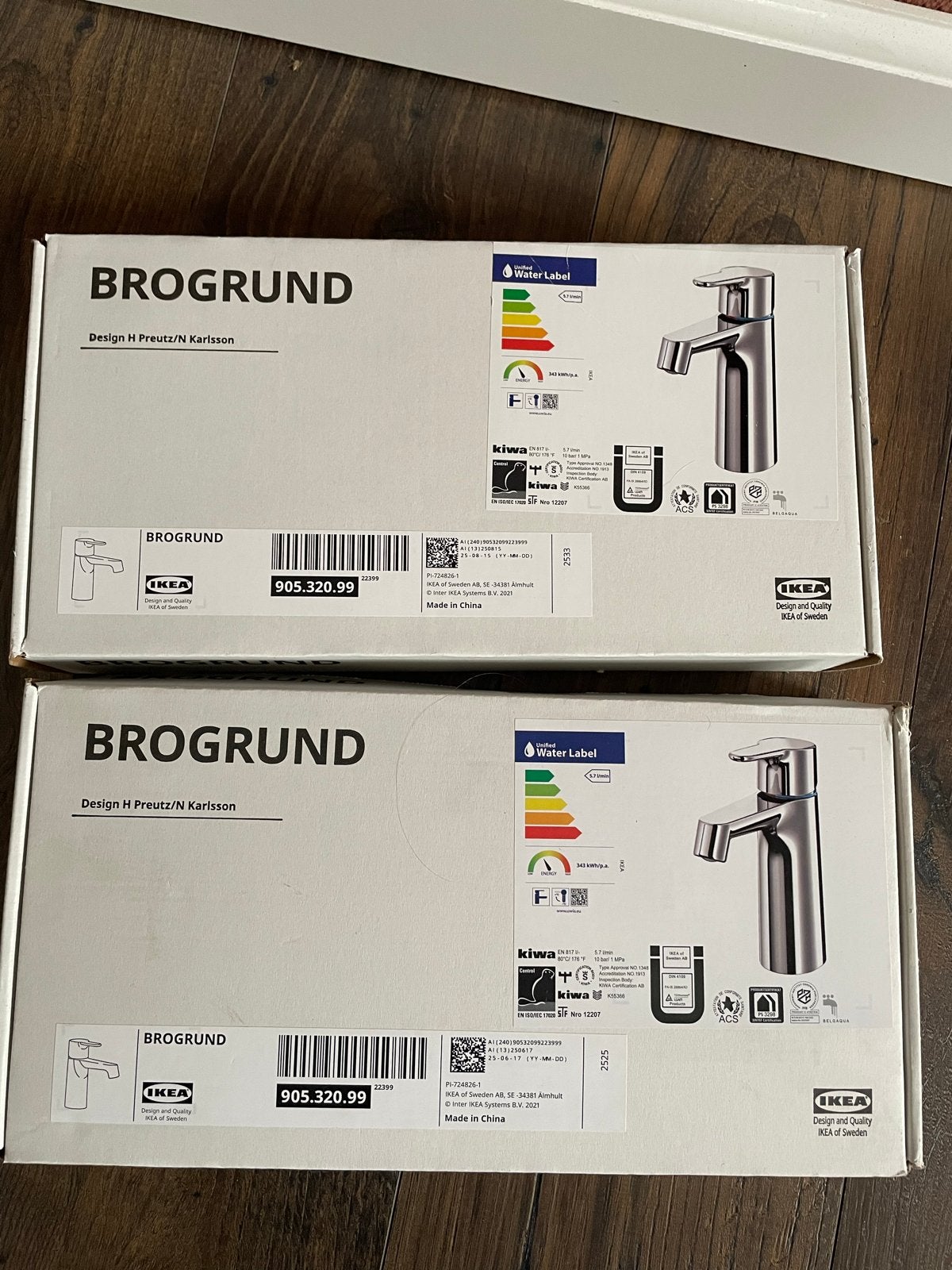 IKEA BROGRUND Kraan - Nieuw in doos (2 stuks beschikbaar), Ophalen of Verzenden, Nieuw, Chroom, Kraan