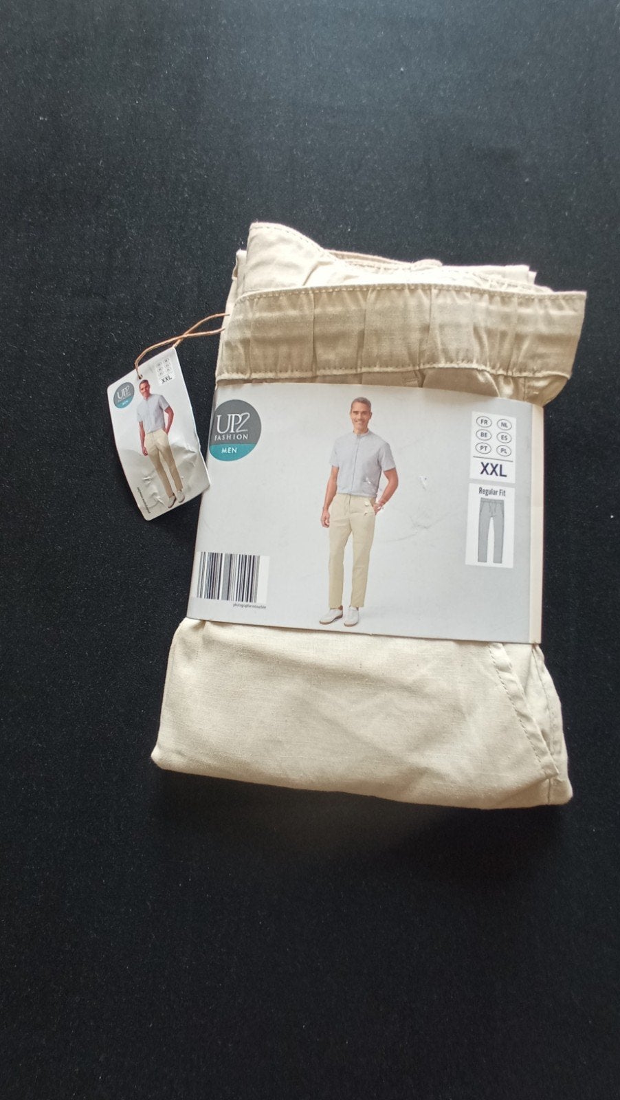 Linnen broek Regular Fit  XXL - Nieuw Zomer Beige, Beige, Nieuw, Overige maten, UP2 FASHION MEN
