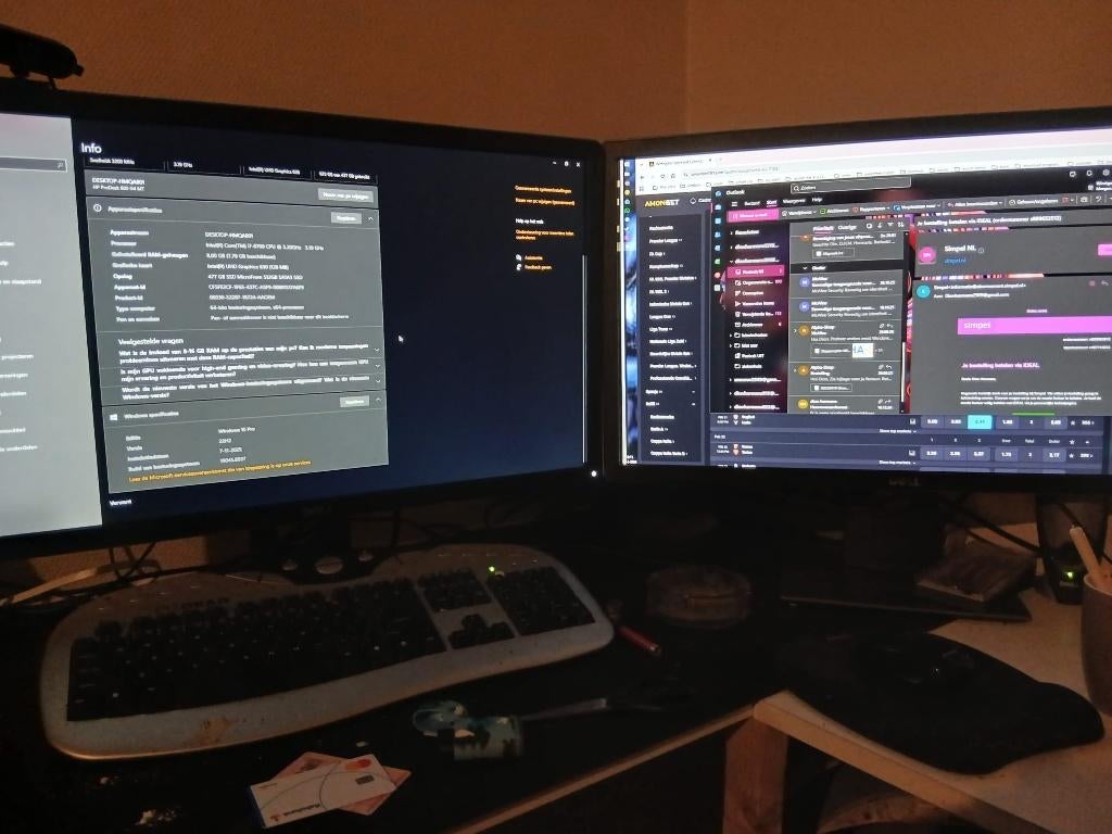 desktop, Computers en Software, Desktop Pc's, Met monitor, Hp, Verzenden, Zo goed als nieuw