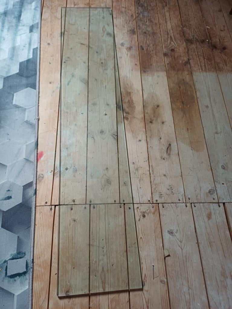 Glasplaat met plank - Veelzijdig te gebruiken, Ophalen, Gebruikt, Minder dan 80 cm, Minder dan 80 cm