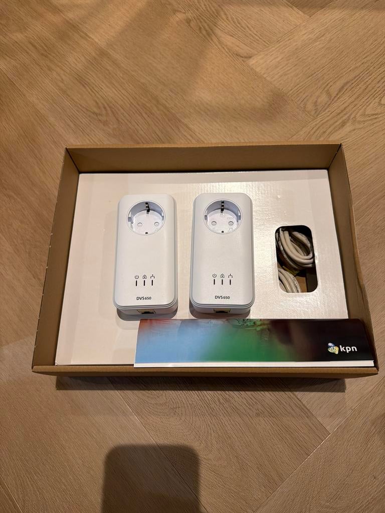 KPN duo DVS 650 Powerline Adapters - Nieuwstaat, Ophalen of Verzenden, Zo goed als nieuw