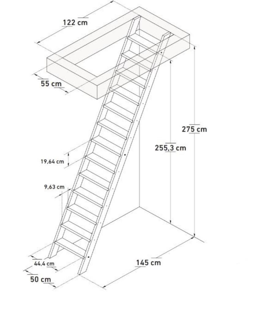 Molenaarstrap 50 CM breed - Ruimtebesparend voor €145, Ophalen of Verzenden, Nieuw, Trap, 2 tot 4 meter