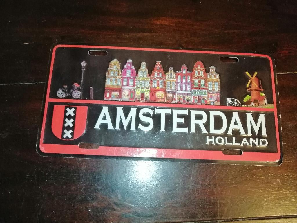 Een leuke naamplaatje Amsterdam, 30x15cm, Ophalen of Verzenden, Zo goed als nieuw, Reclamebord