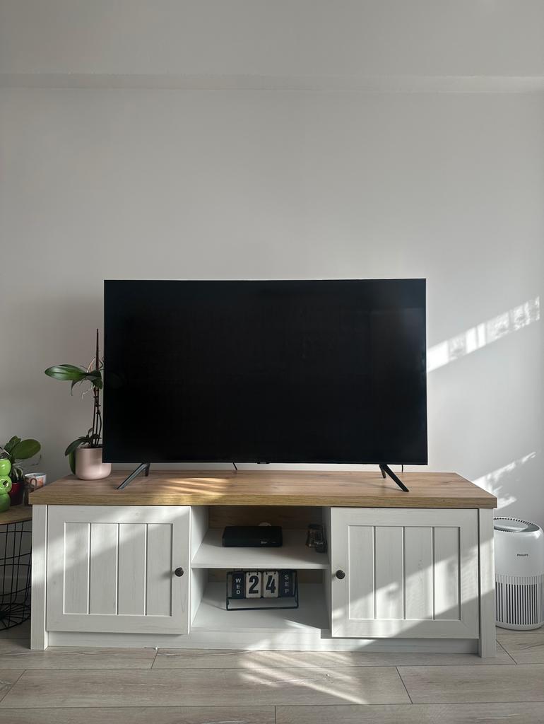Japandi stijl TV-meubel (MARKSKEL model), Ophalen, Gebruikt, 100 tot 150 cm, Eikenhout
