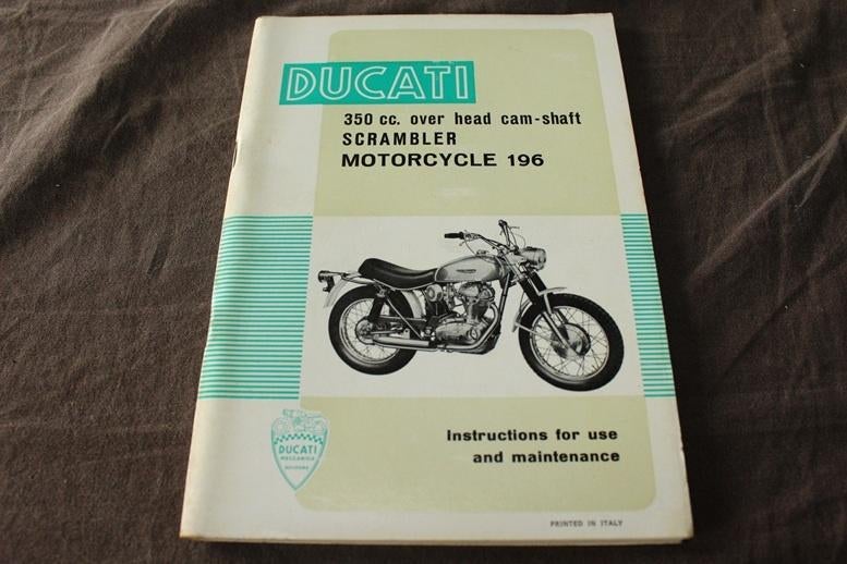 Ducati 350 cc Scrambler 1968 motorcycle instruction manual, Ophalen of Verzenden, Ducati
