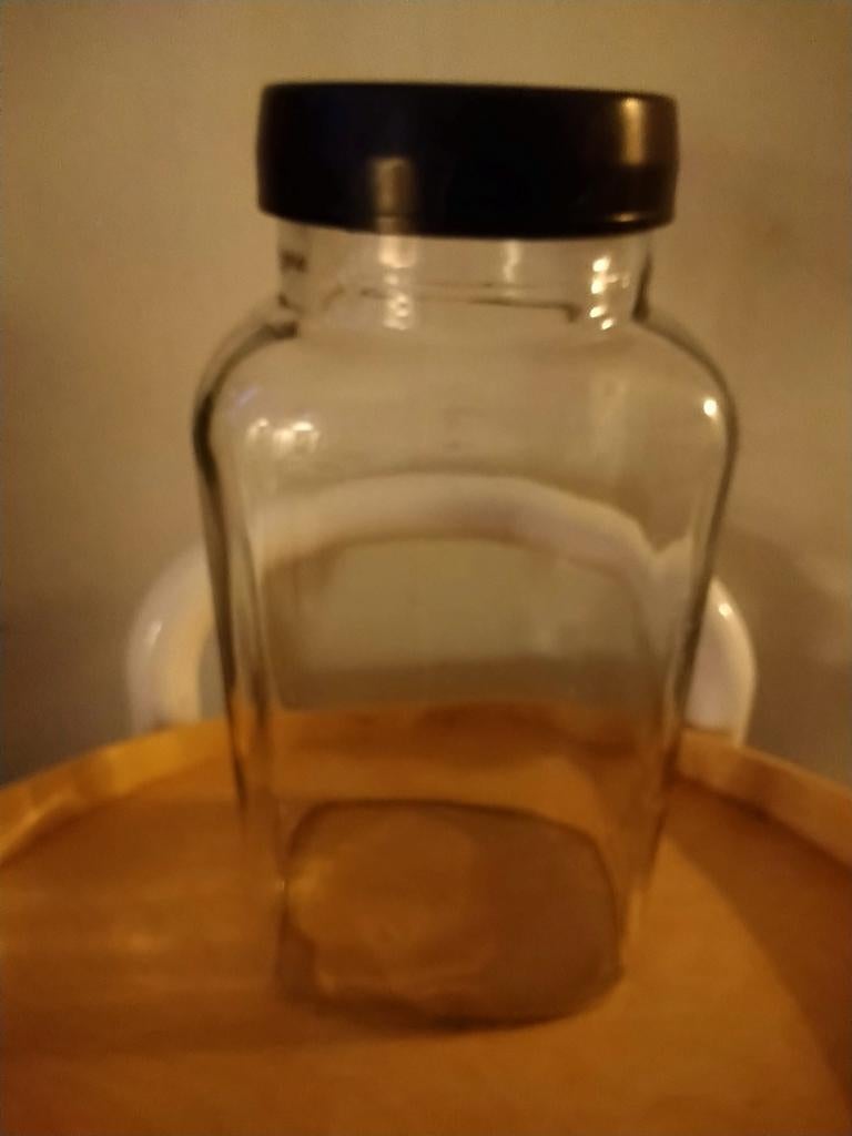 Vintage glazen voorraadpot Tonnema's, Ophalen of Verzenden