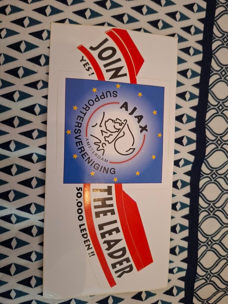 Ajax Supportersvereniging Sticker, Verzenden, Zo goed als nieuw, Ajax, Poster, Plaatje of Sticker
