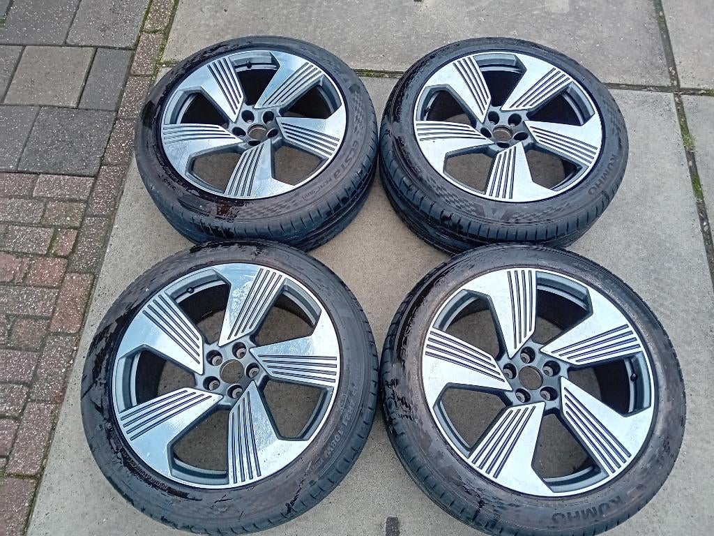Originele Audi 21" velgen + NIEUWE banden 265/45/21 *TOPSET*, Auto-onderdelen, Banden en Velgen, Ophalen, Gebruikt, 265 mm, Banden en Velgen