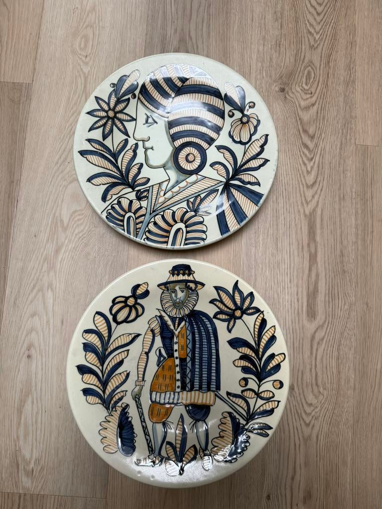 Spaanse keramieken vintage borden, Ophalen of Verzenden