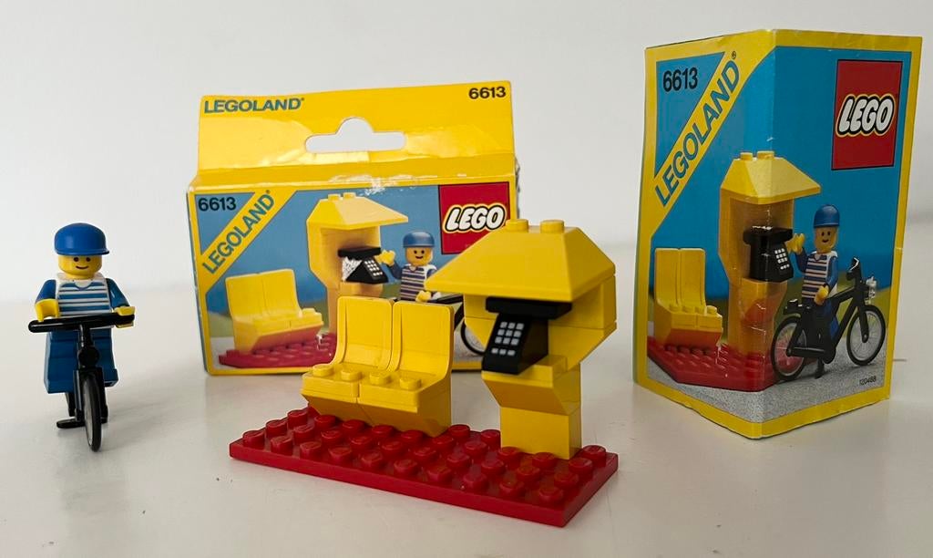Lego Legoland 6613 Telephone Booth  met doos en instructie, Ophalen of Verzenden, Gebruikt, Complete set, Lego