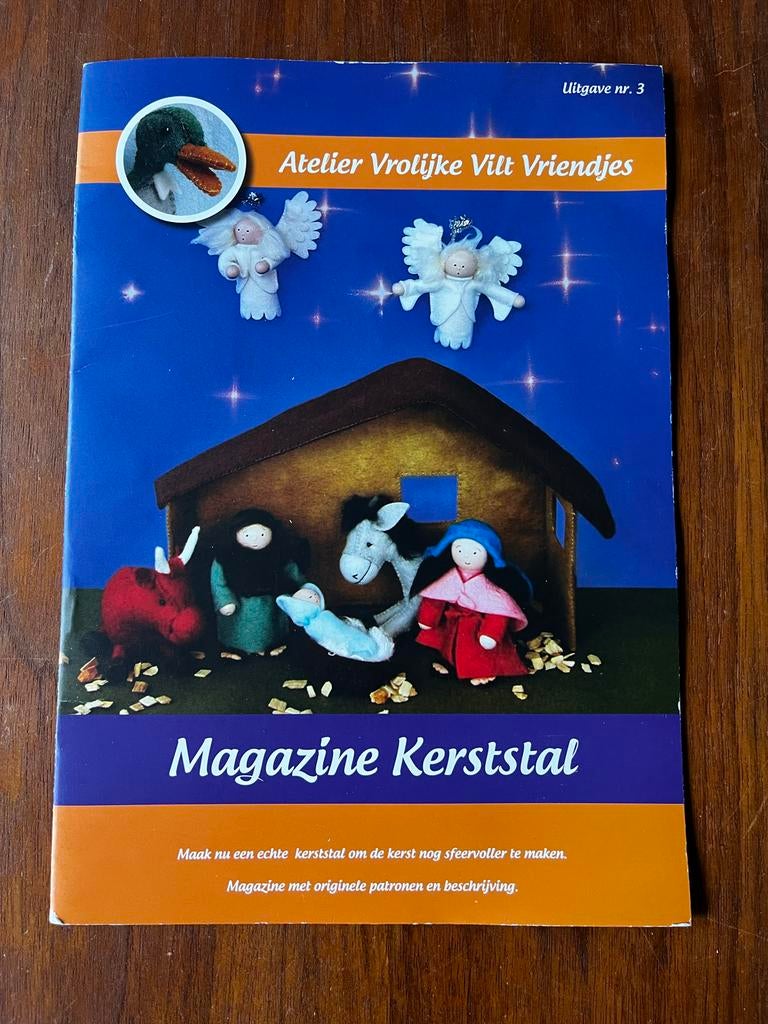 Atelier Vrolijke Vilt Vriendjes Kerststal Patroon, Ophalen of Verzenden, Zo goed als nieuw, Boek of Patroon