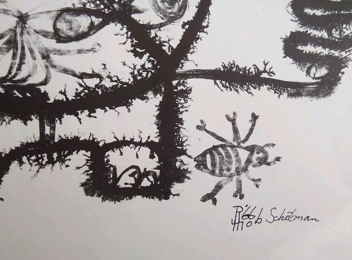 Rob Schotman Provo Lithografie 1966, Antiek en Kunst, Ophalen of Verzenden