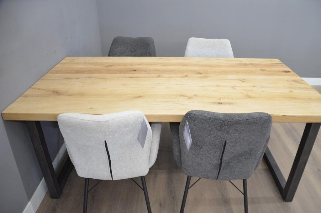 Industriële eiken boomstamtafel 190 cm - 1,9 meter, Huis en Inrichting, Tafels | Eettafels, Nieuw, 150 tot 200 cm, Rechthoekig