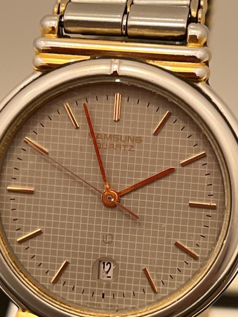 Samsung Quartz Horloge Staal Goud, Overige merken, Staal, Gebruikt, Staal