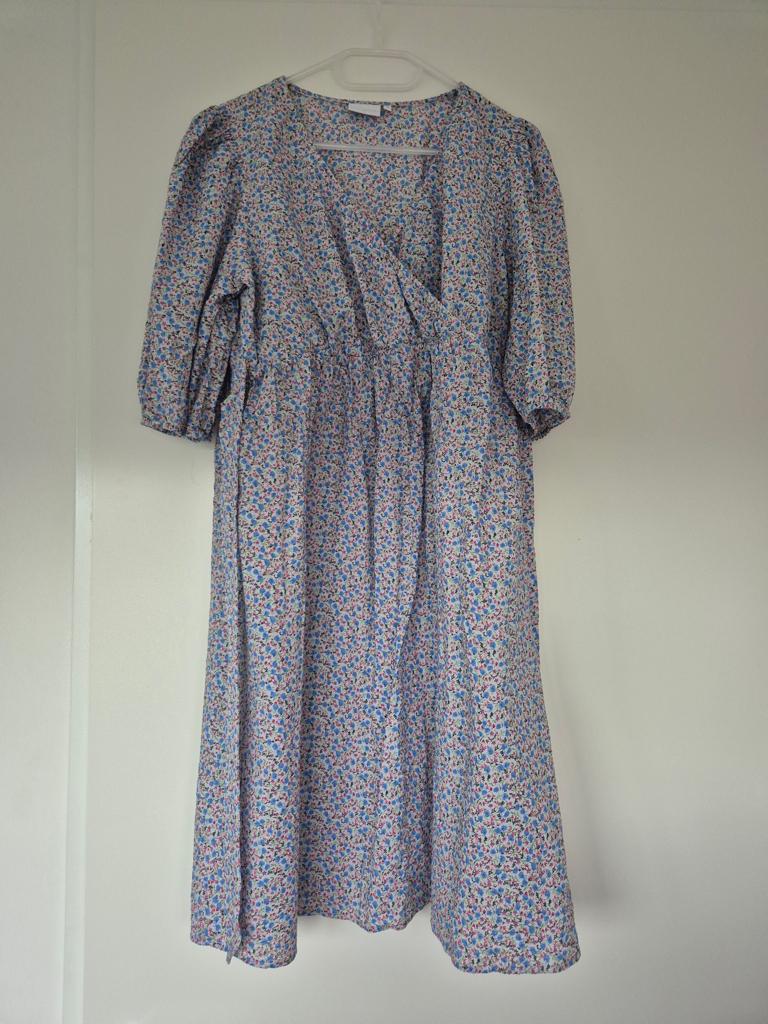 Zwangerschaps- en voedingsjurk Mamalicious, Kleding | Dames, Positiekleding, Blauw, Jurk, Mamalicious, Maat 46/48 (XL) of groter
