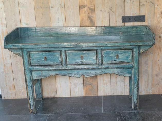 Chinese sidetable, br 165 cm, Huis en Inrichting, Tafels | Sidetables, Ophalen, Zo goed als nieuw, 25 tot 50 cm, Rechthoekig