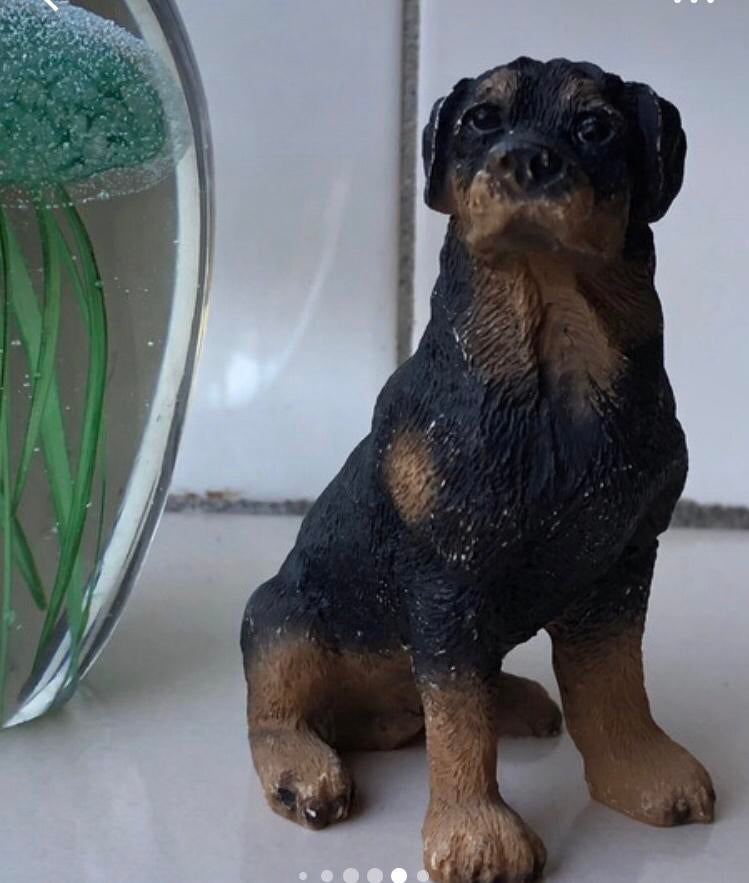 Hond Rottweiler Beeldje Vintage Mooie Details, Verzenden, Gebruikt, Dier