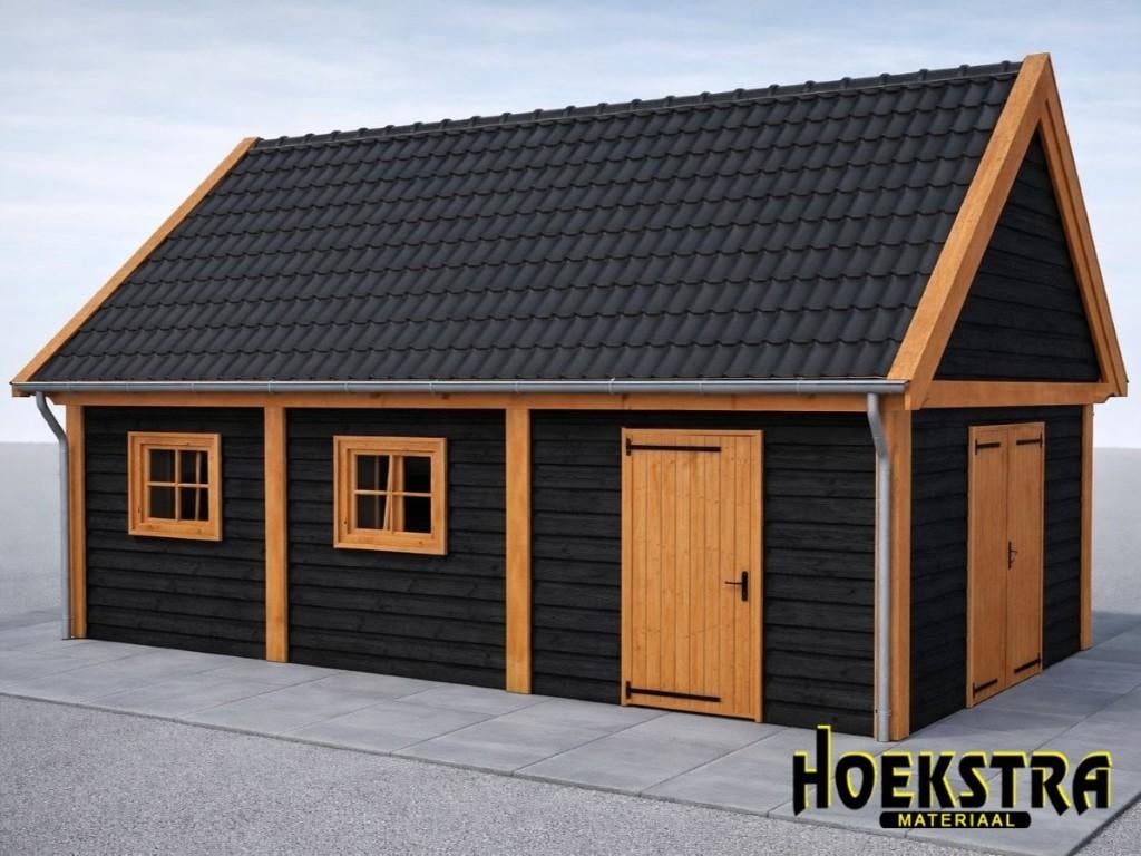 Complete Douglas schuur 10x5mtr! ACTIE! Compleet €11.950,, Tuin en Terras, Tuinhuizen, Nieuw, Schuur, Hout, Zonder ramen, Ophalen