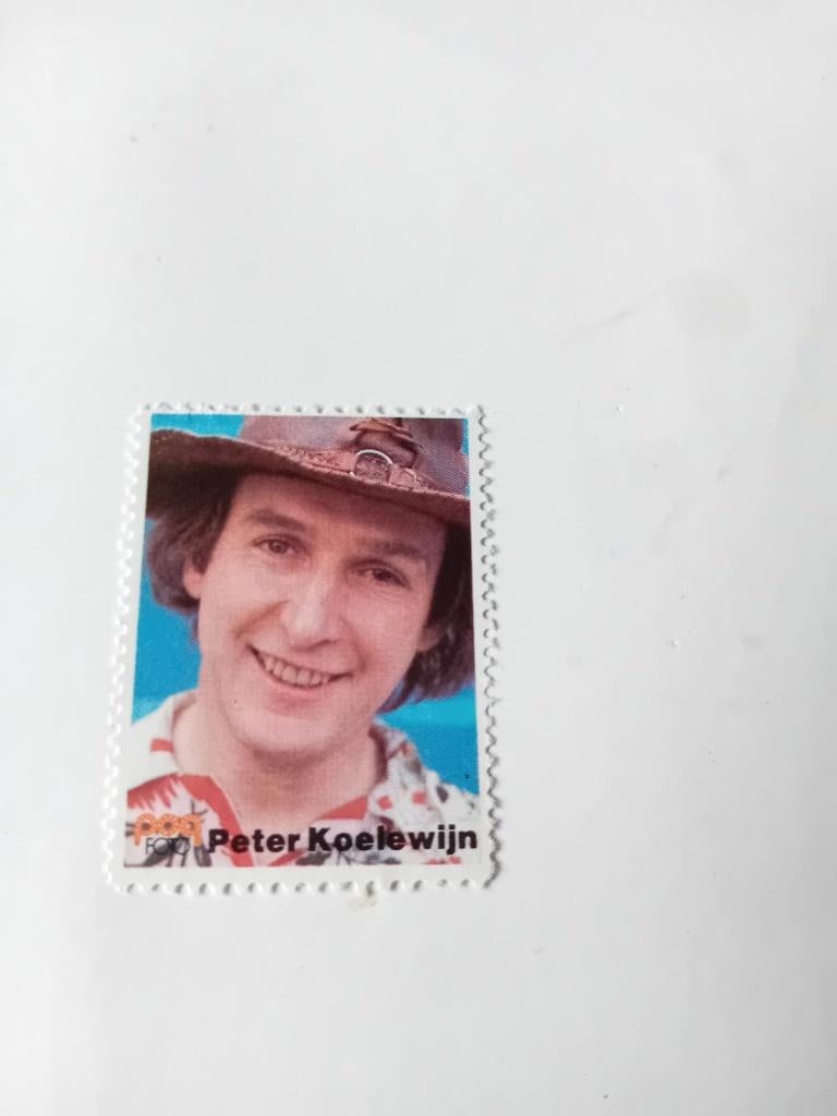 Peter Koelewijn sluitzegel 4x3cm, Verzamelen, Ophalen of Verzenden, Zo goed als nieuw, Foto of Kaart