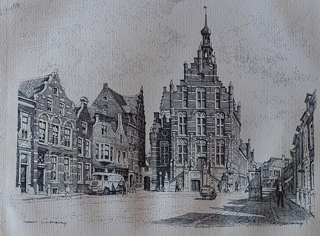 Markt Culemborg  .... H.E. Roodenburg  ...., Ophalen of Verzenden