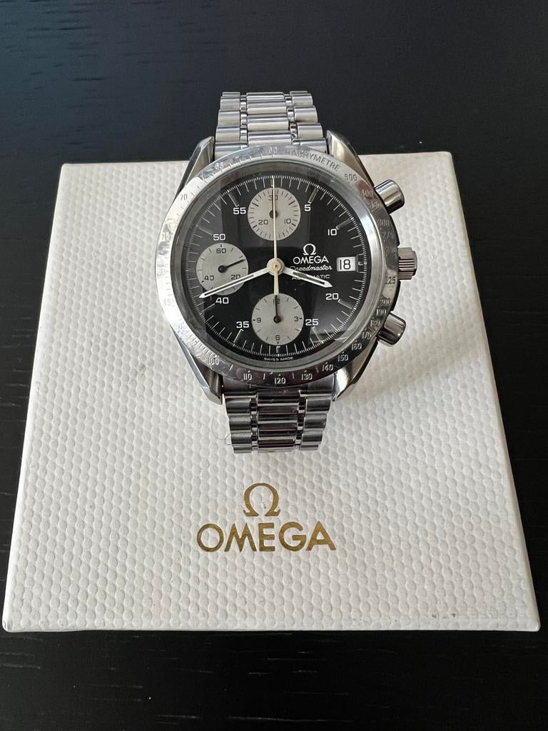 Omega Speedmaster date full set 1992  3511.50 garantie, Staal, Met bandje, Polshorloge, Omega