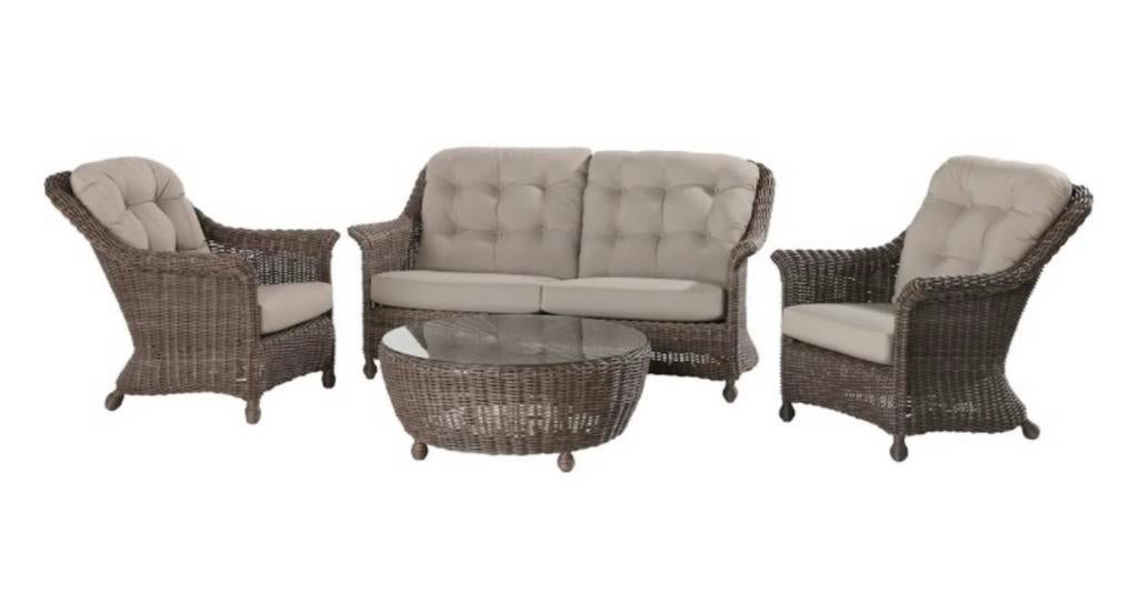 4seasons Madoera Loungeset, Ophalen, Zo goed als nieuw, Kunststof, Bank