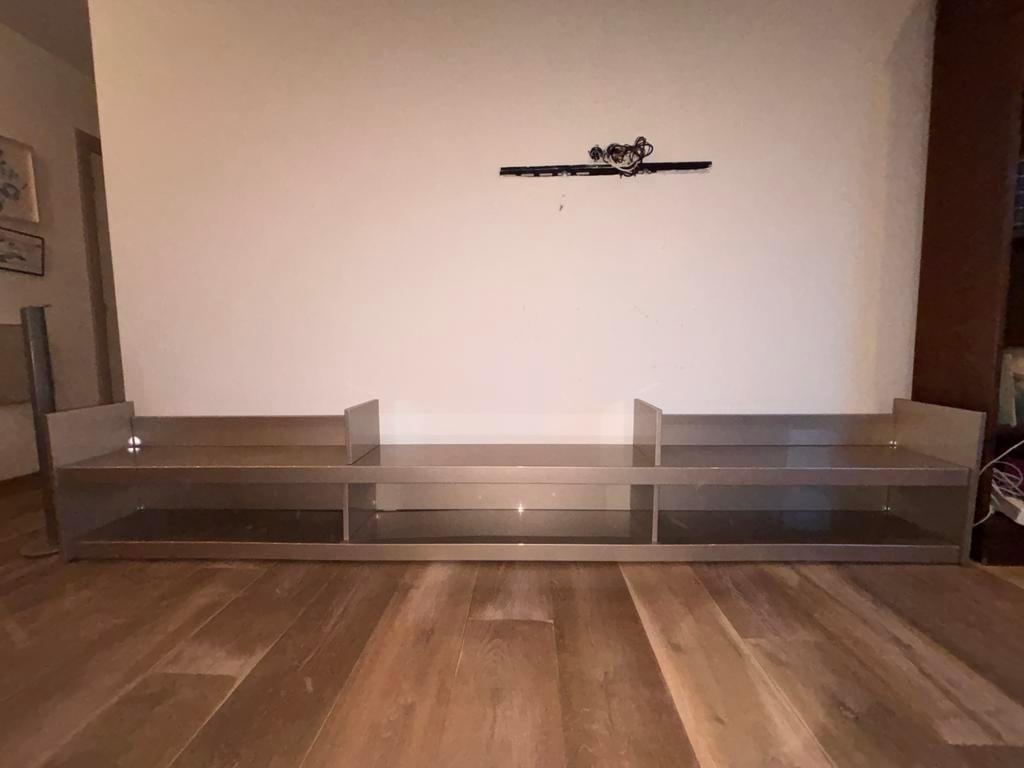 Maatwerk design tv-meubel/wandplank 30052 cm luxe grijstint, Ophalen, Zo goed als nieuw, Hout, Minder dan 50 cm